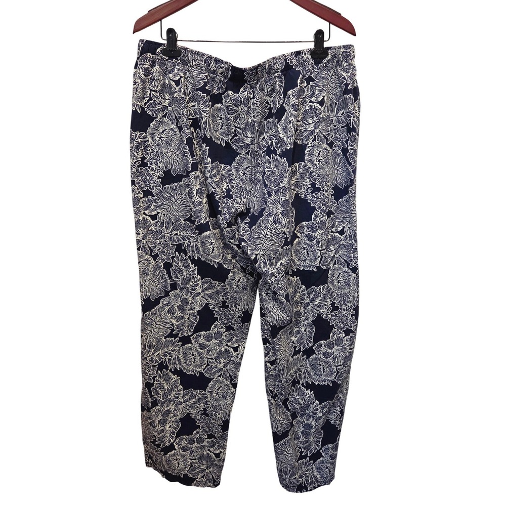 Tommy Bahama Floral Pajama‎ Pants  Cotton Drawstring Navy Tropical Loungewear XL - Picture 5 of 9